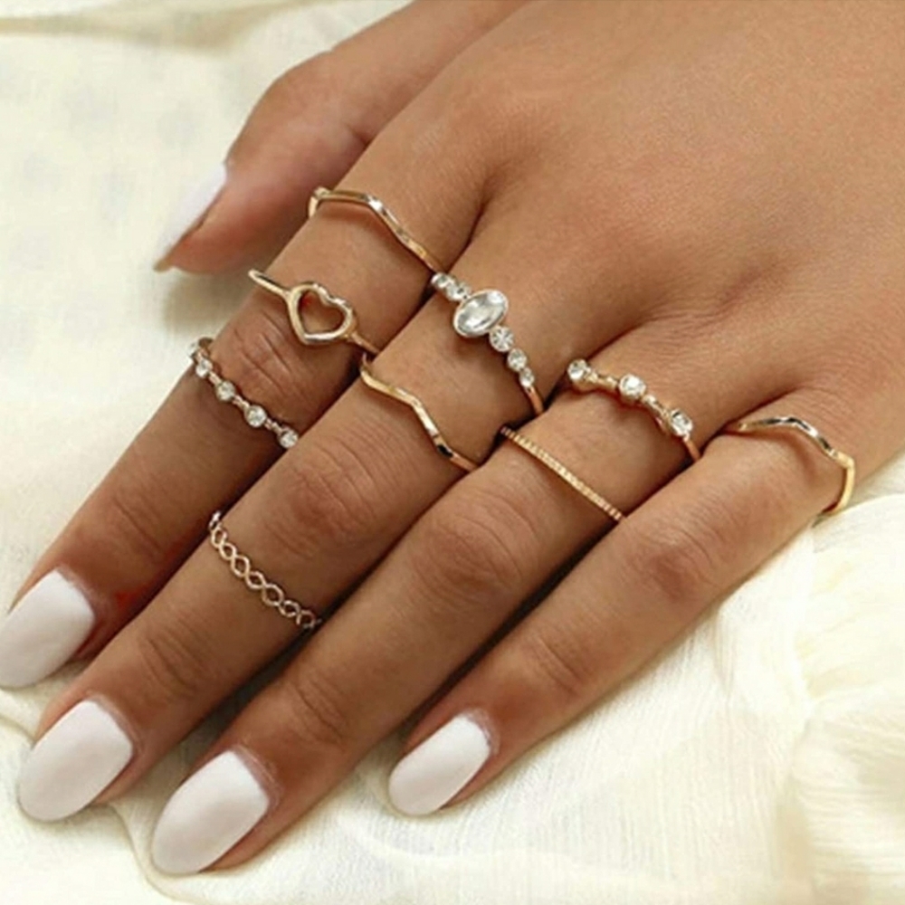 Beautiful Gold Midi Knuckle Rings